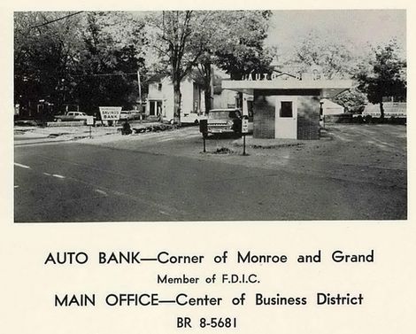Shorts Drive-In (B&K Root Beer, Allens Root Beer, B-K Root Beer, BK Root Beer) - 1961 Ad For Bank Which May Have Used B-K Bldg (newer photo)
